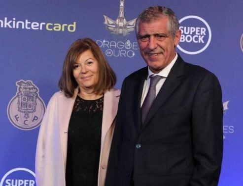 Fernando Santos with his wife Guilhermina Santos.